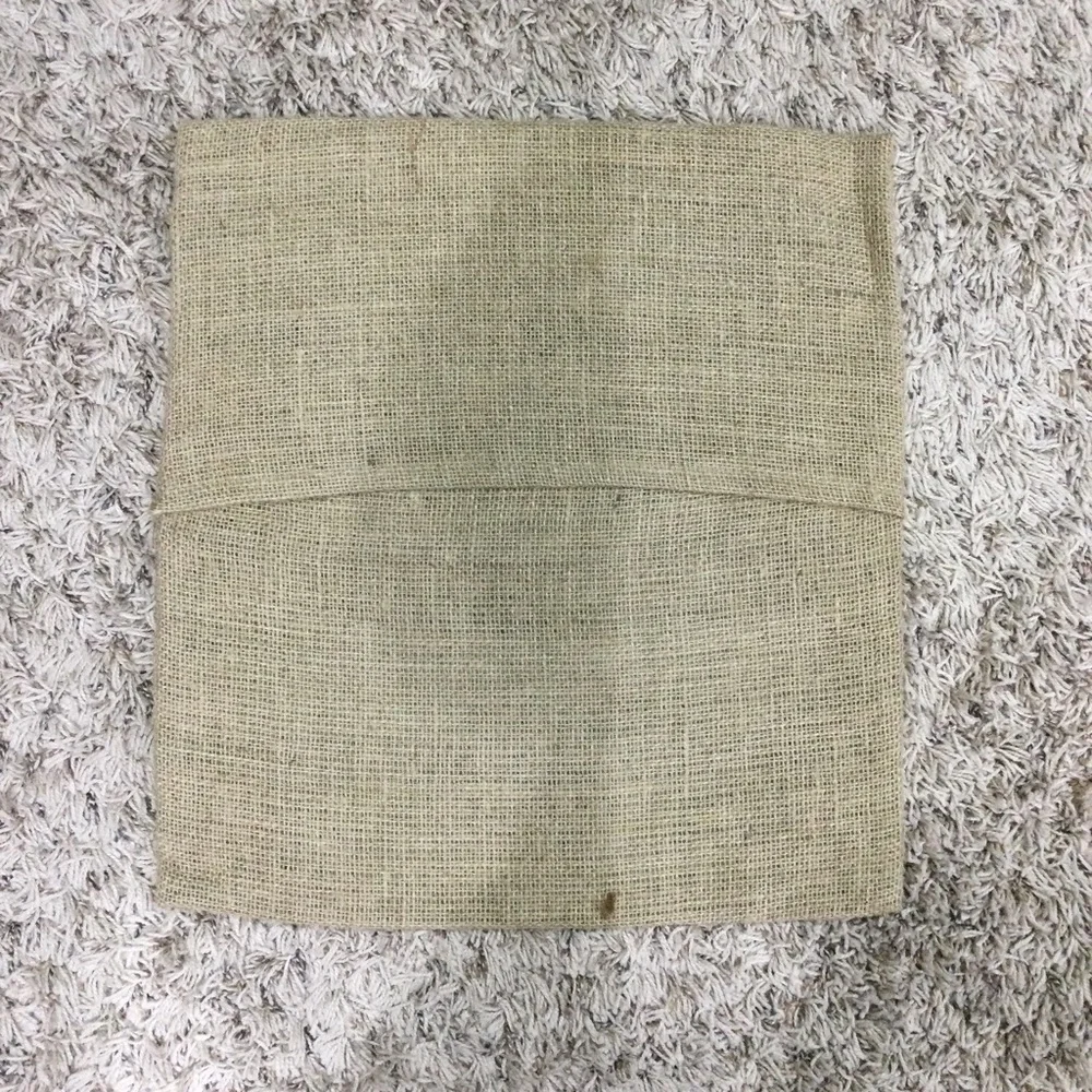 Burlap pillow cover 16x16‎ Breast cancer vinyl lettering